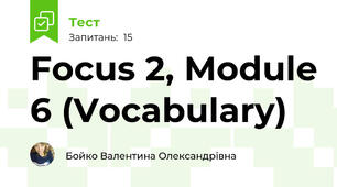 Focus 2, Module 6 (Vocabulary)