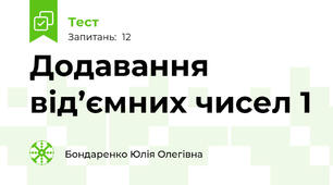 Додавання від’ємних чисел 1