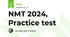 NMT 2024, Practice test