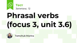 Phrasal verbs (focus 3, unit 3.6)