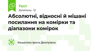 Абсолютні, відносні й мішані посилання на комірки та діапазони комірок