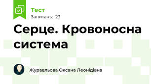 Серце. Кровоносна система