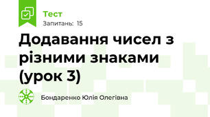Додавання чисел з різними знаками (урок 3)