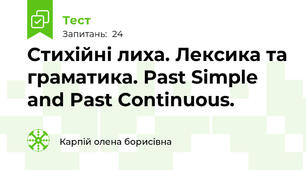 Стихійні лиха. Лексика та граматика. Past Simple and Past Continuous.