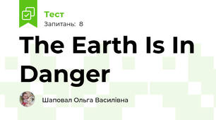 The Earth Is In Danger