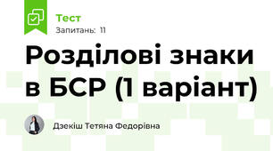 Розділові знаки в БСР (1 варіант)