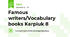 Famous writers/Vocabulary books Karpiuk 8