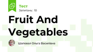Fruit And Vegetables
