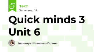 Quick minds 3 Unit 6