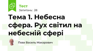 Тема 1. Небесна сфера. Рух світил на небесній сфері 