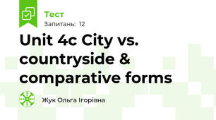 Unit 4c City vs. countryside & comparative forms
