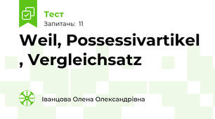 Weil, Possessivartikel , Vergleichsatz 