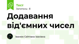 Додавання від'ємних чисел