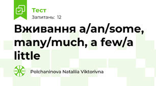Вживання a/an/some, many/much, a few/a little
