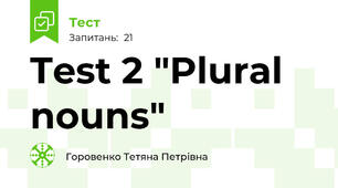 Test 2 "Plural nouns"