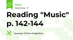 Reading "Music" p. 142-144