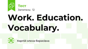Work. Education. Vocabulary.