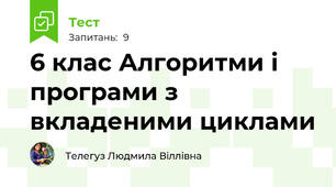6 клас Алгоритми і програми з вкладеними циклами