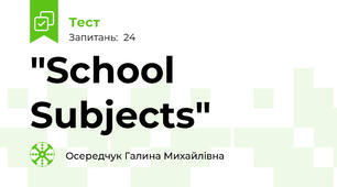  "School Subjects"