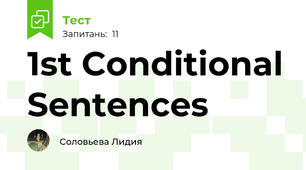   1st Conditional Sentences