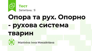 Опора та рух. Опорно - рухова система тварин