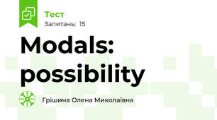 Modals: possibility
