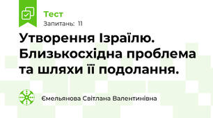 Утворення Ізраїлю. Близькосхідна проблема та шляхи її подолання.