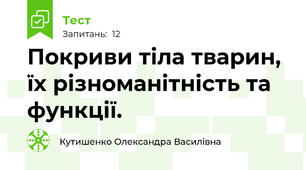 Покриви тіла тварин, їх різноманітність та функції.