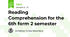 Reading Comprehension for the 6th form 2 semester