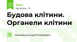 Будова клітини. Органели клітини