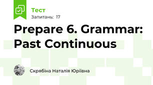 Prepare 6. Grammar: Past Continuous
