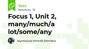Focus 1, Unit 2, many/much/a lot/some/any
