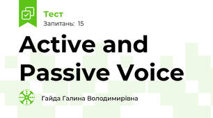 Active and Passive Voice