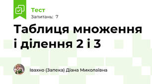 Таблиця множення і ділення 2 і 3