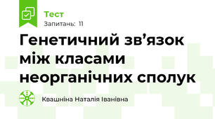  Генетичний зв’язок між класами неорганічних сполук