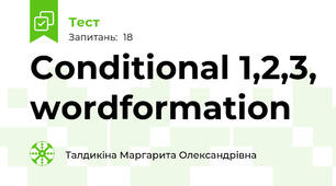 Conditional 1,2,3, wordformation