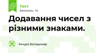 Додавання чисел з різними знаками.