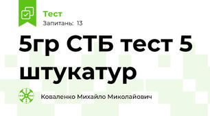 5гр СТБ тест 5 штукатур