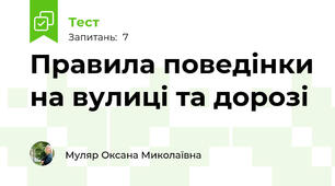 Правила поведінки на вулиці та дорозі