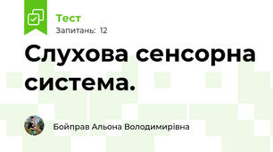 Слухова сенсорна система.