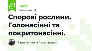 Спорові рослини. Голонасінні та покритонасінні.