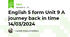 English 5 form Unit 9 A journey back in time 14/03/2024