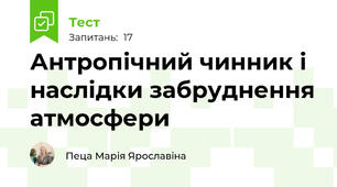 Антропічний чинник і наслідки забруднення атмосфери