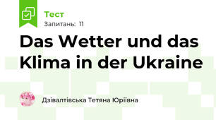 Das Wetter und das Klima in der Ukraine