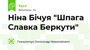 Ніна Бічуя "Шпага Славка Беркути"