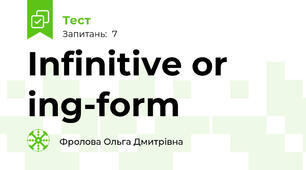 Infinitive or ing-form