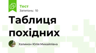 Таблиця похідних