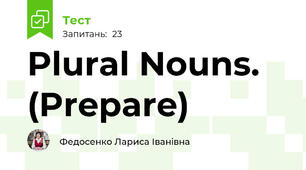 Plural Nouns. (Prepare)