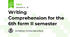Writing Comprehension for the 6th form II semester