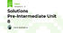 Solutions Pre-Intermediate Unit 8